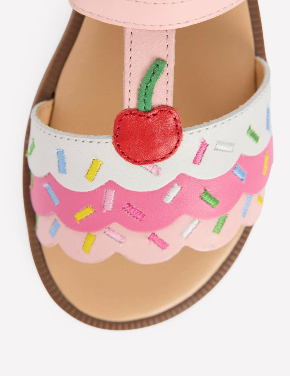 Fun Leather Sandals-Ice Cream / Boden us