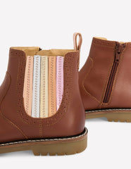 Leather Chelsea Boots-Metallic Tan / Boden Discount