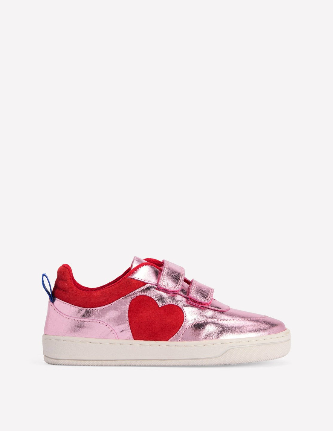 Colourblock Low Tops-Metallic Pink Heart / Boden us