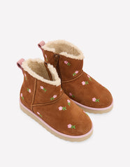 Embroidered Cosy Boots-Embroidered Tan / Boden Online