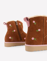 Embroidered Cosy Boots-Embroidered Tan / Boden Online