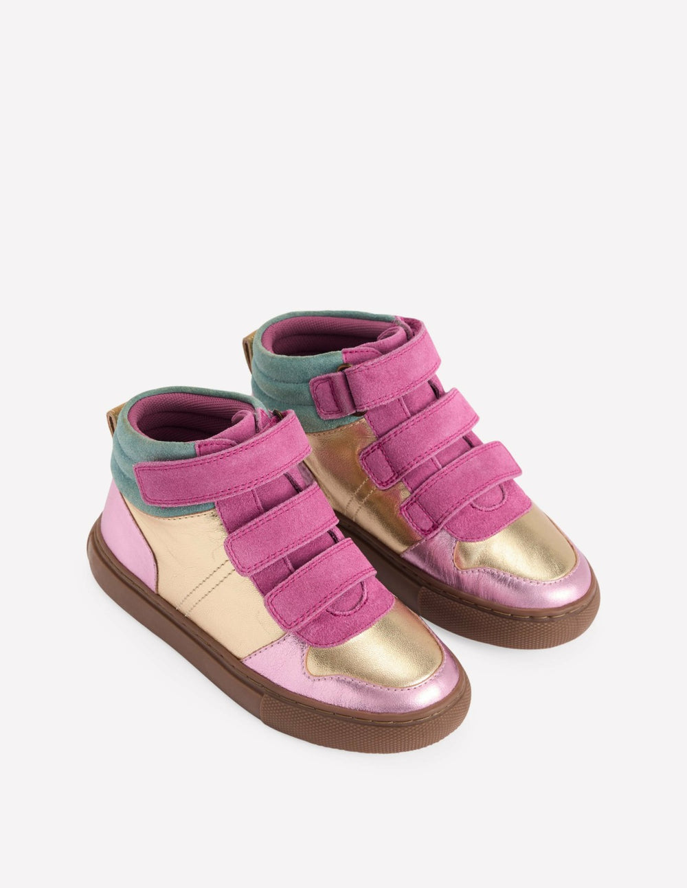 Metallic High Tops-Gold and Pink Metallic / Boden Outlet