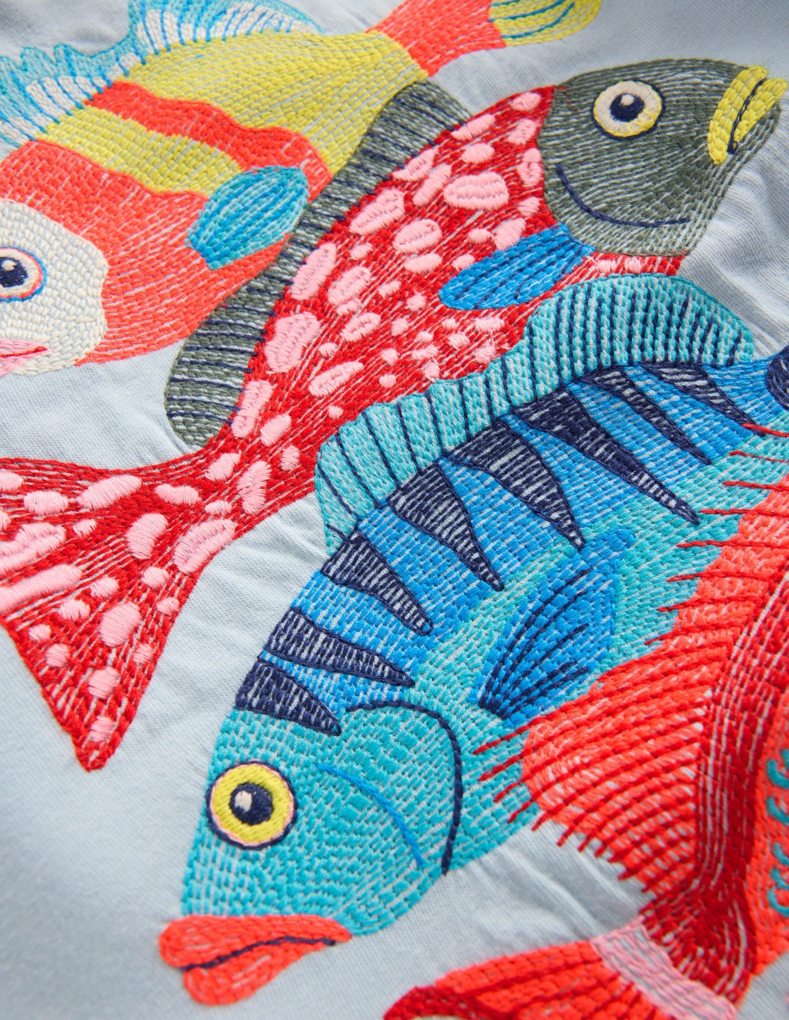 Superstitch T-Shirt-Misty Blue Fish / Boden us