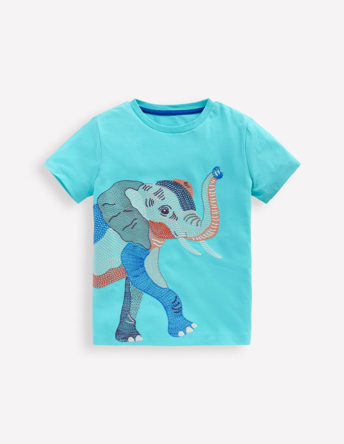 Superstitch T-Shirt-Aqua Sea Blue Elephant / Boden