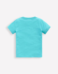 Superstitch T-Shirt-Aqua Sea Blue Elephant / Boden