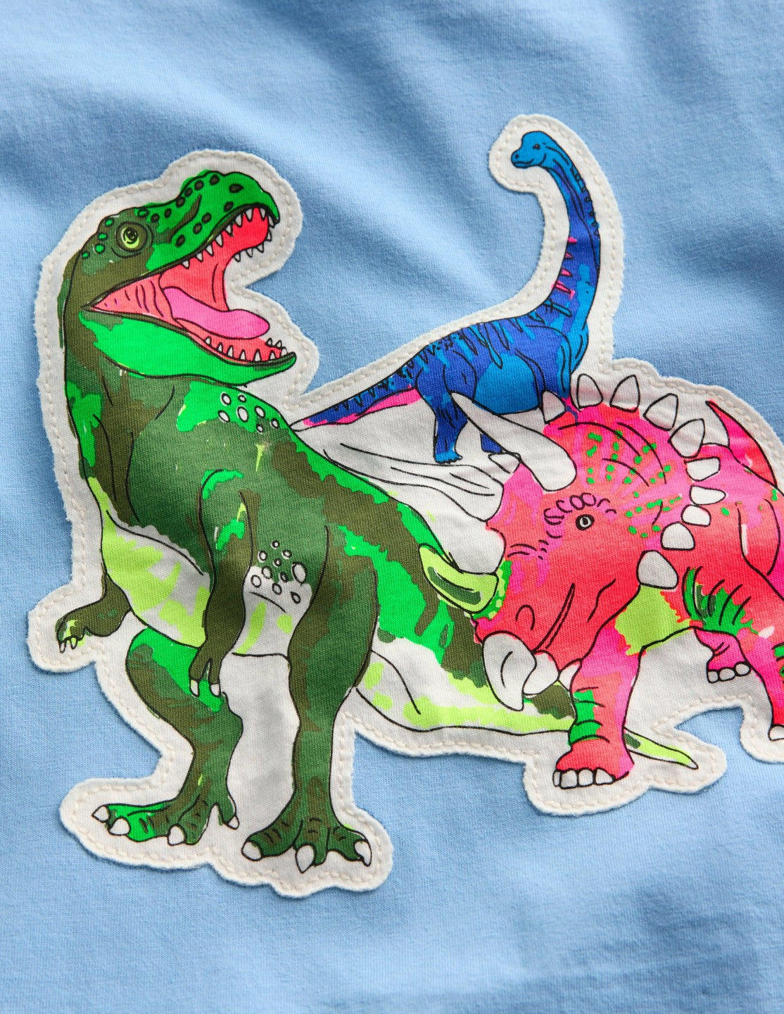 Short Sleeve Badge T-shirt-Glacier Blue Dino / Boden Sale
