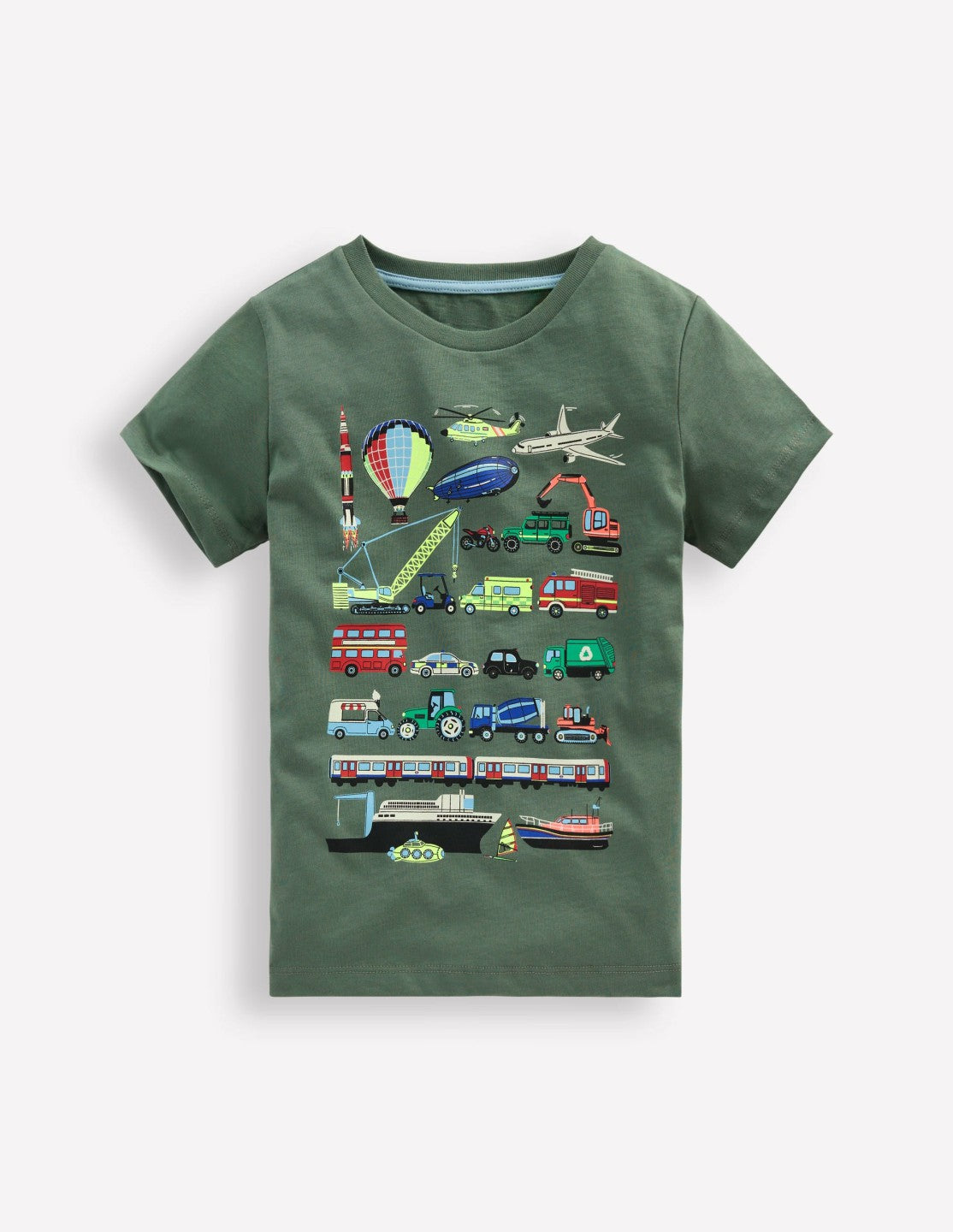 Glow-In-The-Dark T-shirt-Bottle Green Transport / Boden us