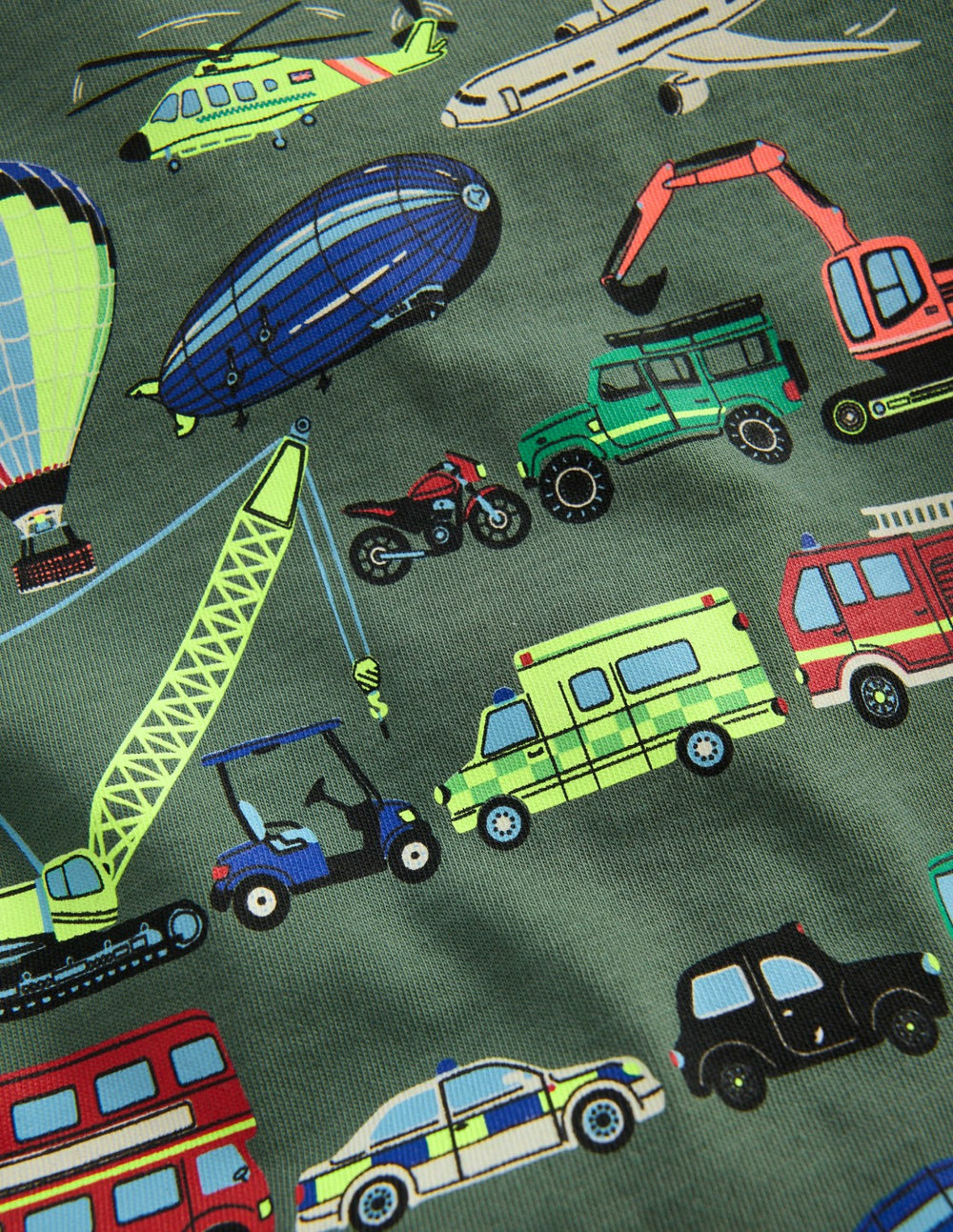 Glow-In-The-Dark T-shirt-Bottle Green Transport / Boden us