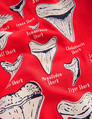 Glow-In-The-Dark T-shirt-Hot Coral Sharks Teeth / Boden