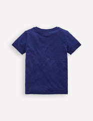 Glow Superstitch T-shirt-College Navy Shark / Boden Discount