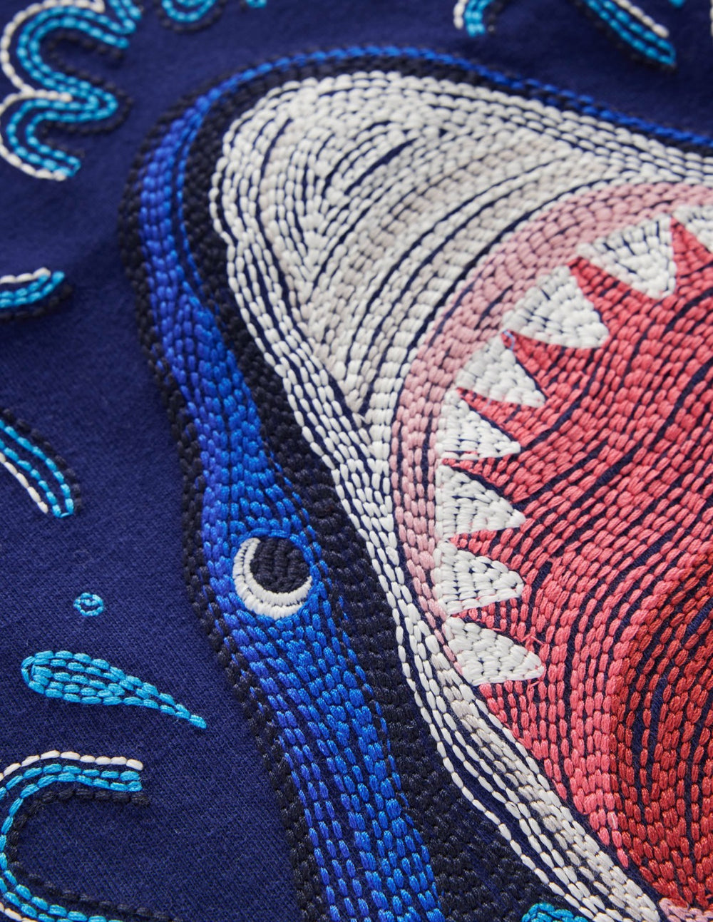 Glow Superstitch T-shirt-College Navy Shark / Boden Discount