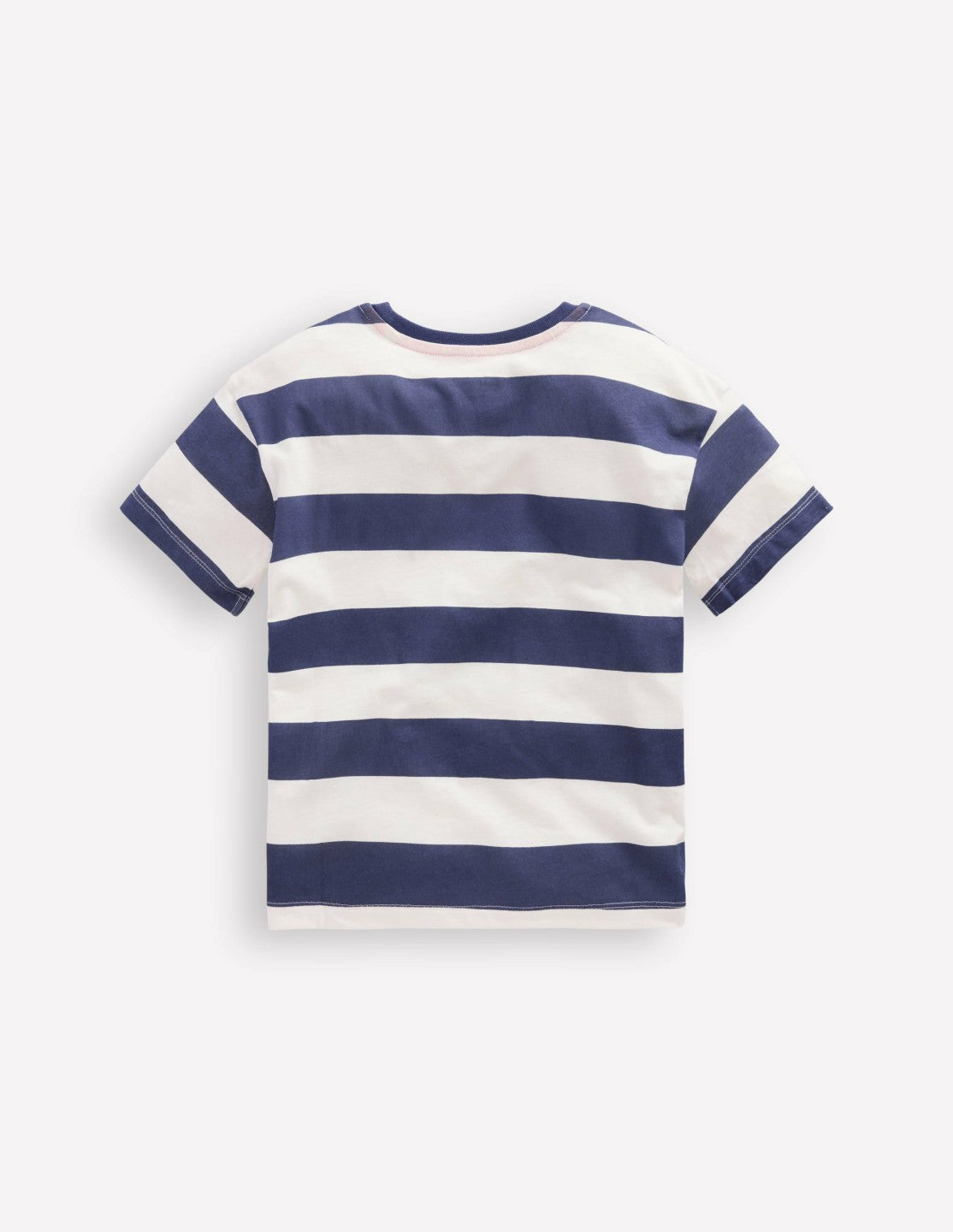 Short Sleeve Badge T-shirt-College Navy Stripe Digger / Boden