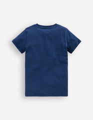 Glow-In-The-Dark T-shirt-Medieval blue Monster trucks / Boden Discount
