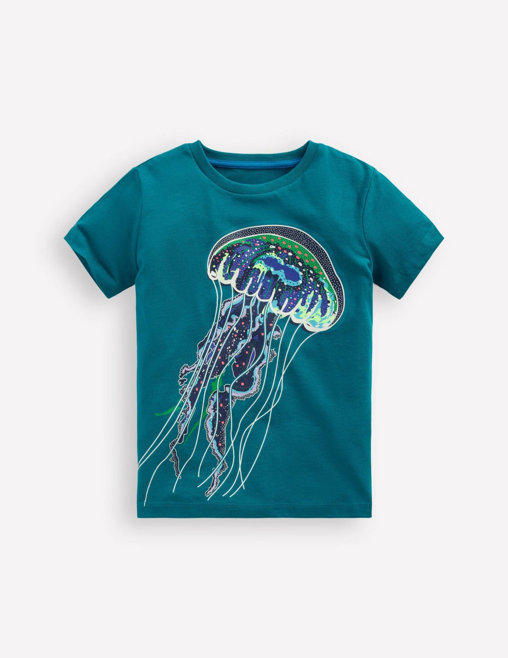 Glow-In-The-Dark T-shirt-Deep Sea Blue Jelly Fish / Boden us