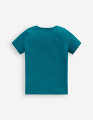 Glow-In-The-Dark T-shirt-Deep Sea Blue Jelly Fish / Boden us