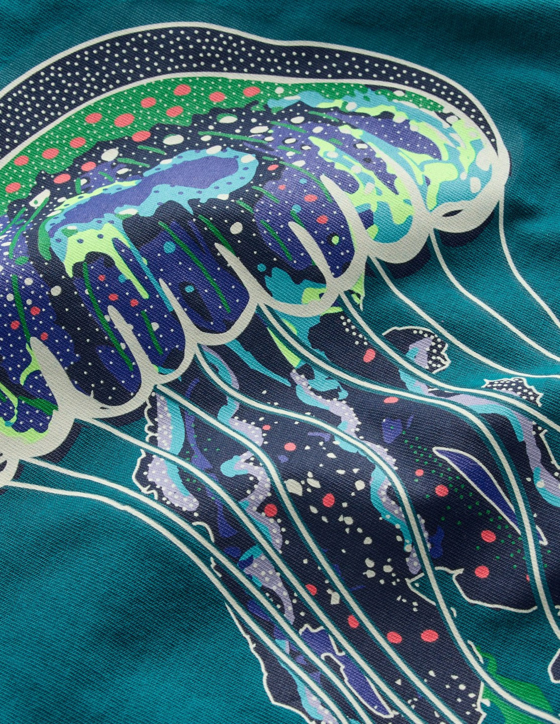 Glow-In-The-Dark T-shirt-Deep Sea Blue Jelly Fish / Boden us