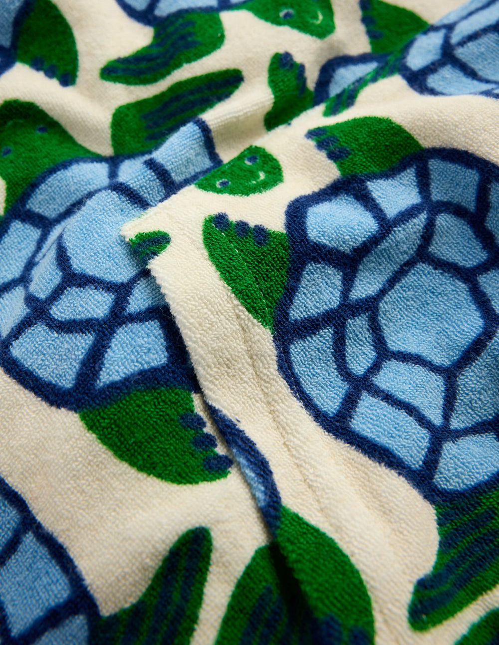 Towelling Pop-over Hoody-Calico White Turtles / Boden On sale
