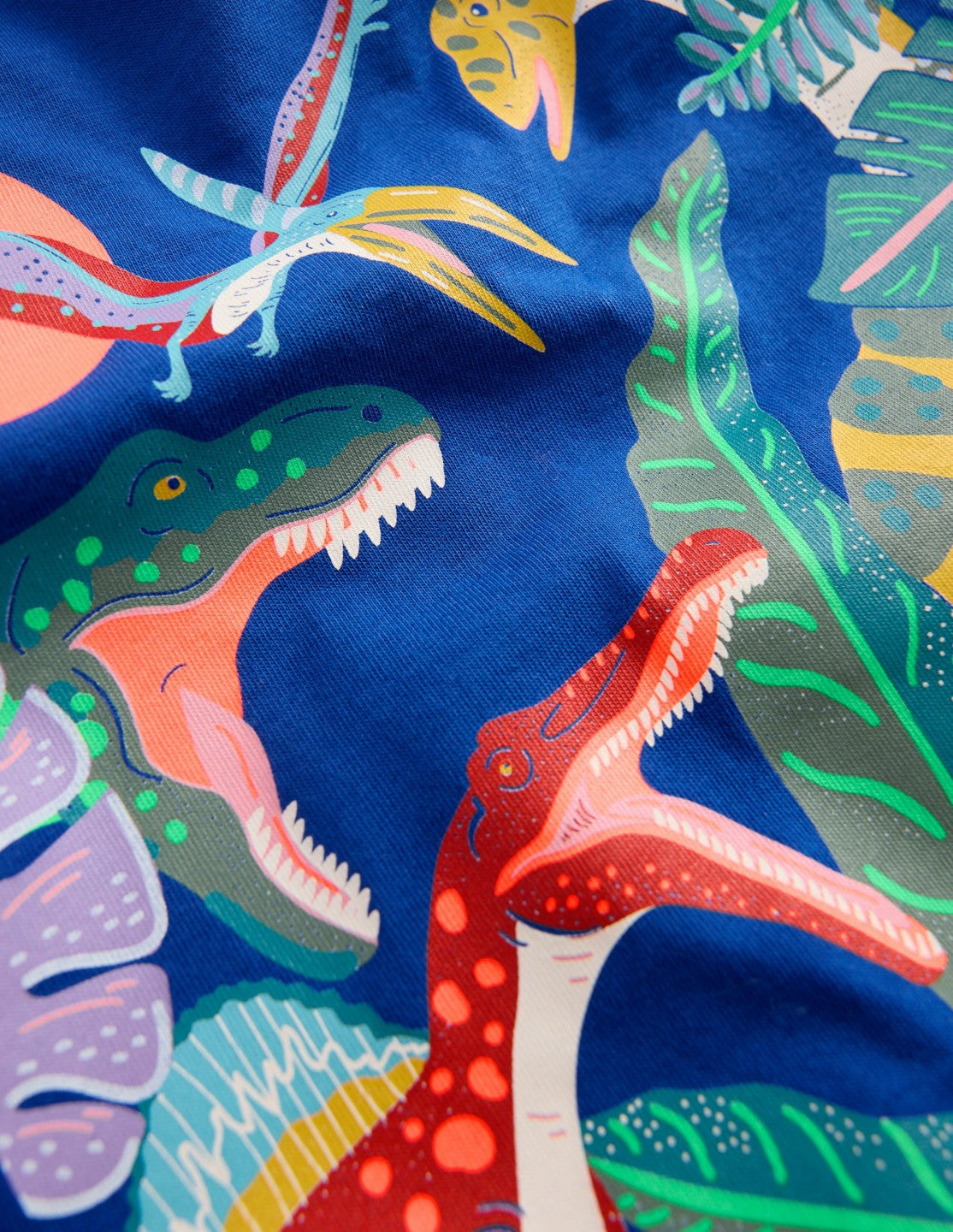 Short Sleeve Graphic T-shirt-Bright Blue Jurasic Era / Boden Sale