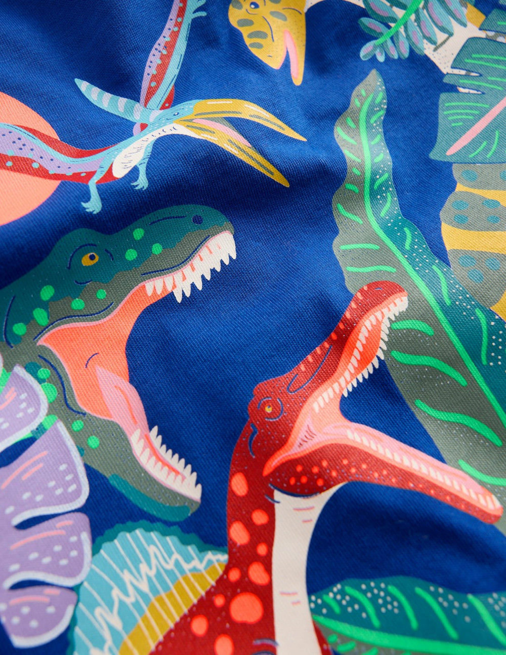 Short Sleeve Graphic T-shirt-Bright Blue Jurasic Era / Boden Sale