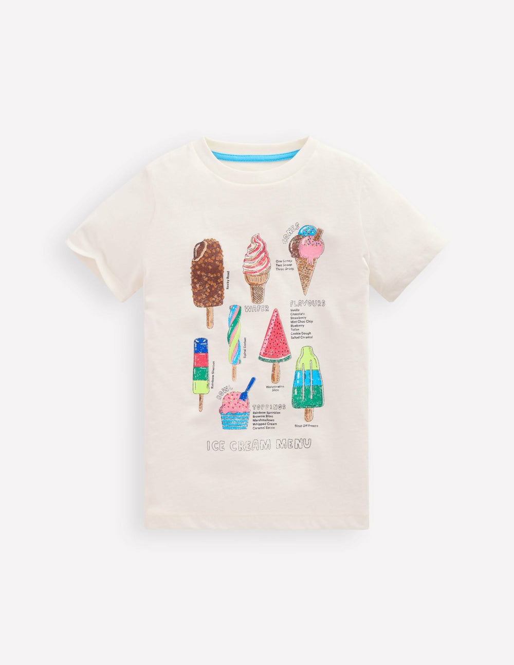 Short Sleeve Graphic T-shirt-Soft Ivory Ice Creams / Boden Online