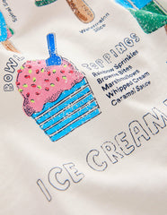 Short Sleeve Graphic T-shirt-Soft Ivory Ice Creams / Boden Online