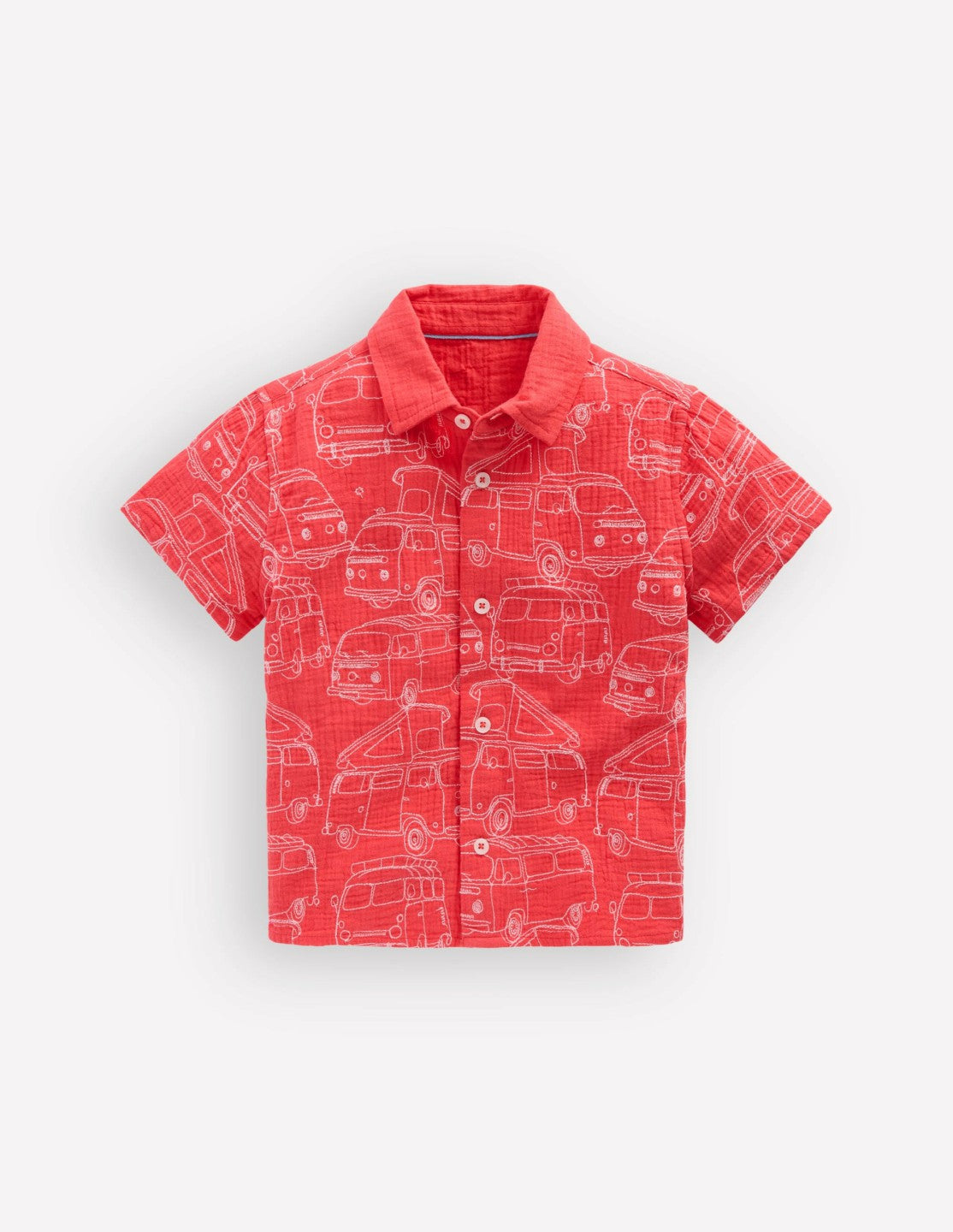 Double Cloth Shirt-Cayenne Embroidery / Boden Outlet
