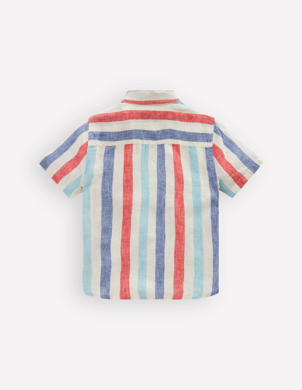 Cotton Linen Shirt-Blue and Red Stripe / Boden Discount