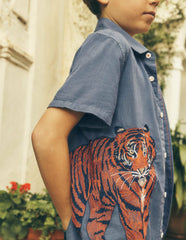 Superstitch Shirt-Vintage Indigo Tiger / Boden On sale