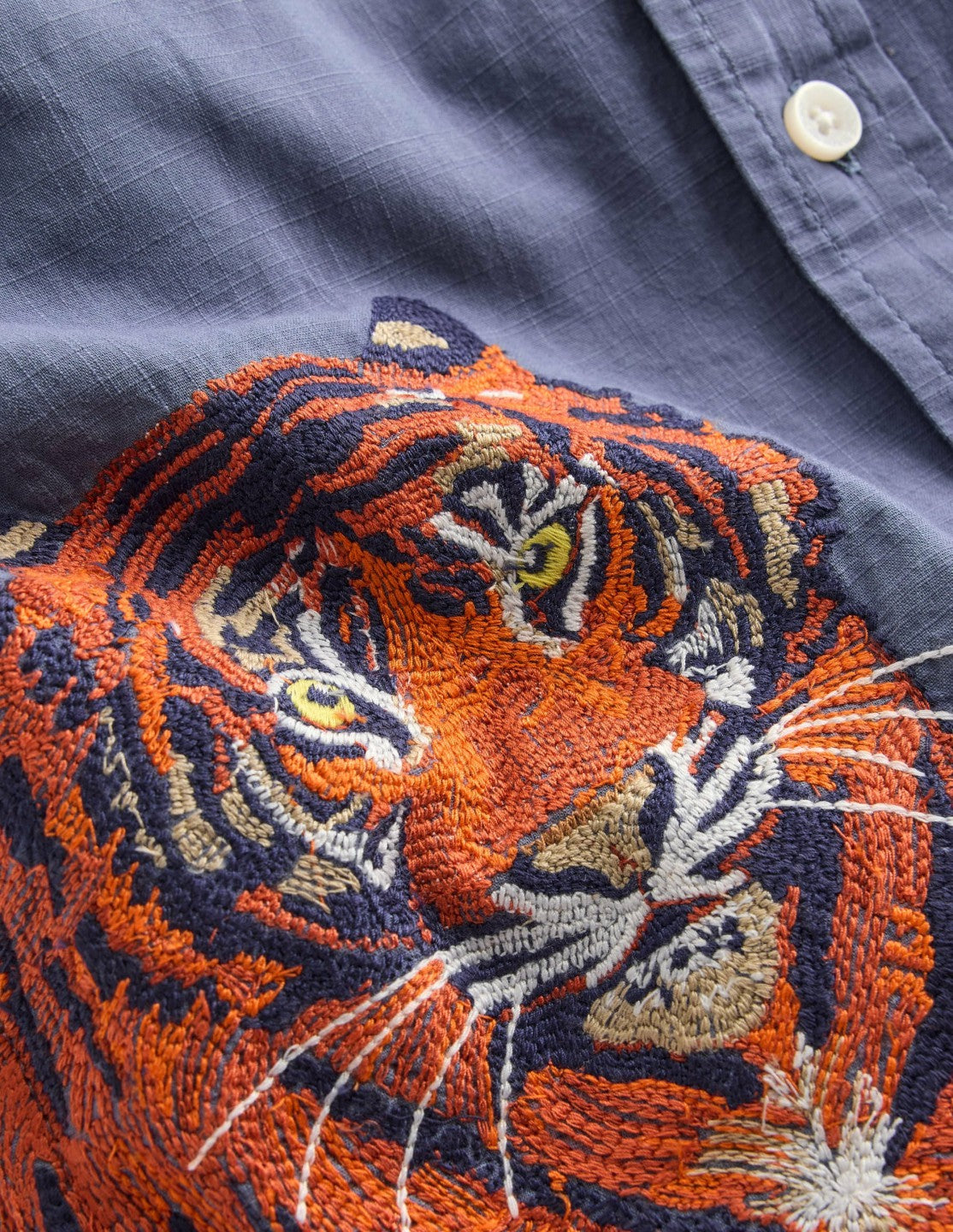 Superstitch Shirt-Vintage Indigo Tiger / Boden On sale