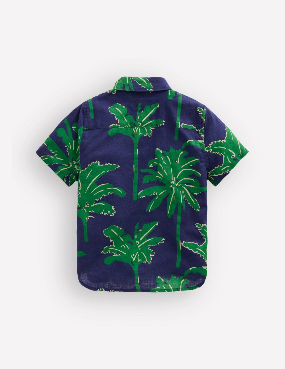 Cotton Linen Shirt-Green Palm Trees / Boden