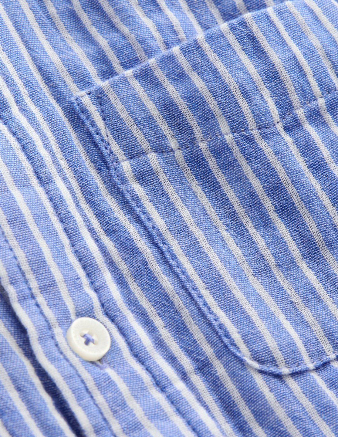 Double Cloth long Sleeve Shirt-Blue Stripe and Gingham / Boden Sale