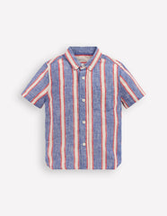 Cotton Linen Shirt-Triple Stripe / Boden Discount