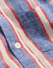 Cotton Linen Shirt-Triple Stripe / Boden Discount