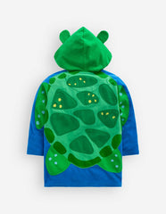 Fun Towelling Zip-up Throw On-Turtle / Boden us
