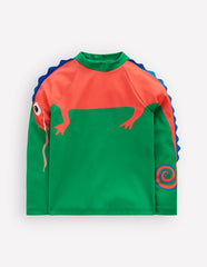 Sun Safe Fun Rash Vest-Shady Green Chameleon / Boden Discount