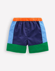 Swim Shorts-Blue and green colourblock / Boden On sale