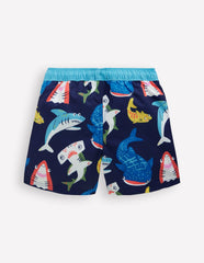 Swim Shorts-College Navy Sharks / Boden On sale