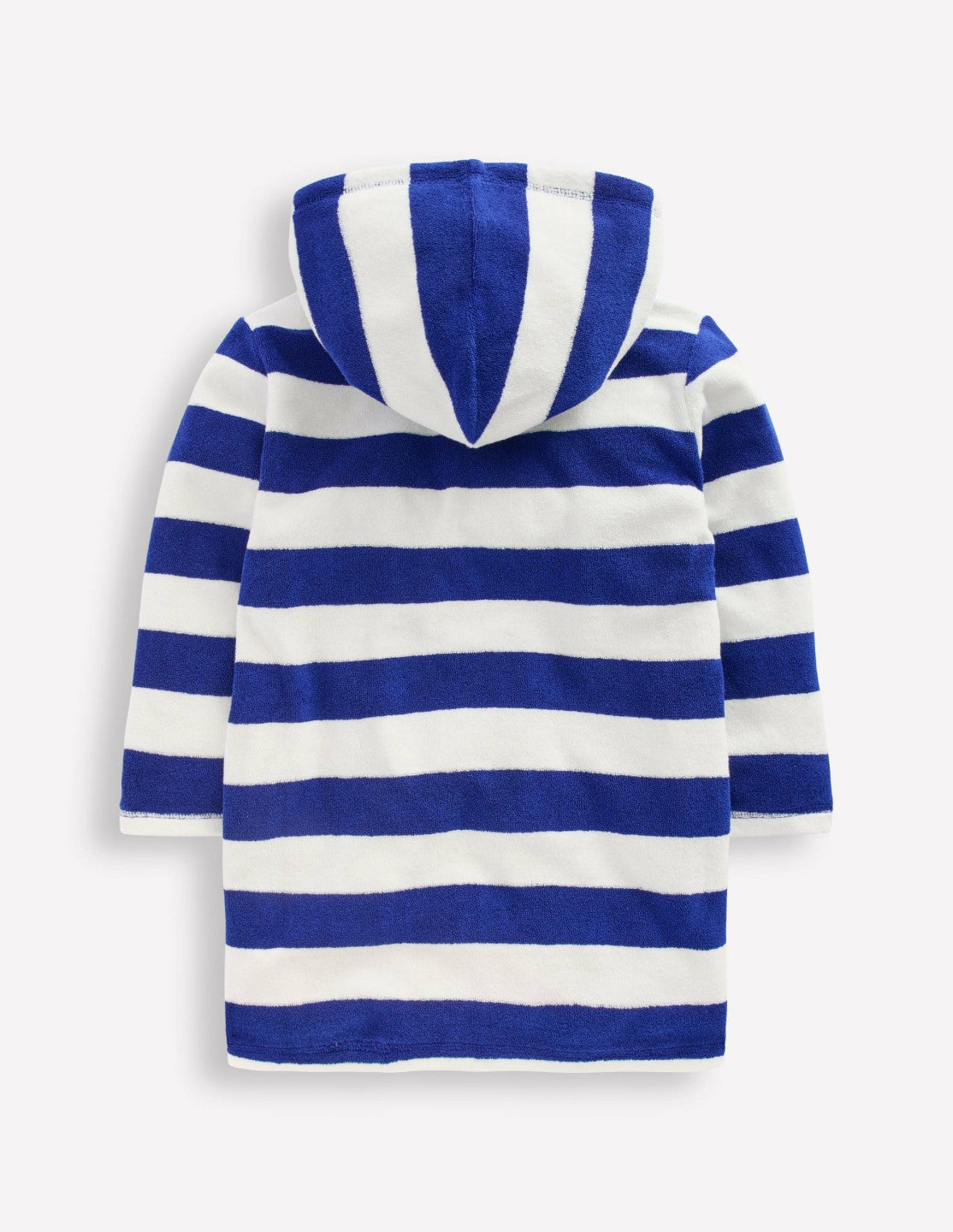 Towelling Zip-Up Throw-On-Sapphire Blue Stripe / Boden Outlet