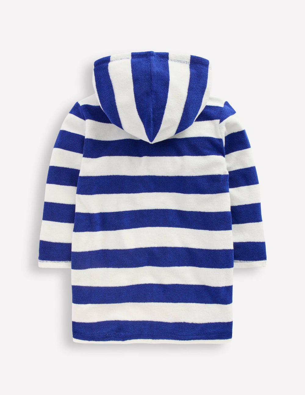 Towelling Zip-Up Throw-On-Sapphire Blue Stripe / Boden Outlet