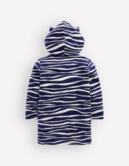 Fun Towelling Zip-up Throw On-Zebra / Boden