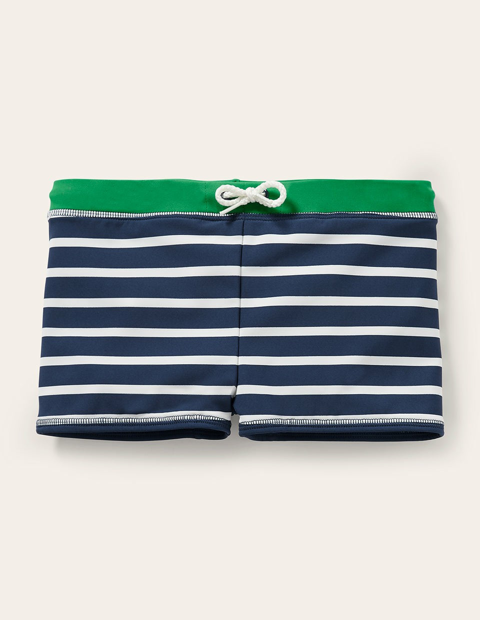 Swim Trunks-Navy Blue/White / Boden Sale