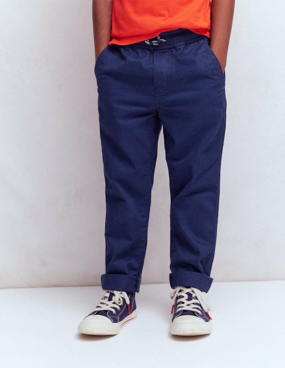 Slim Pull-on Pants-College Navy / Boden us
