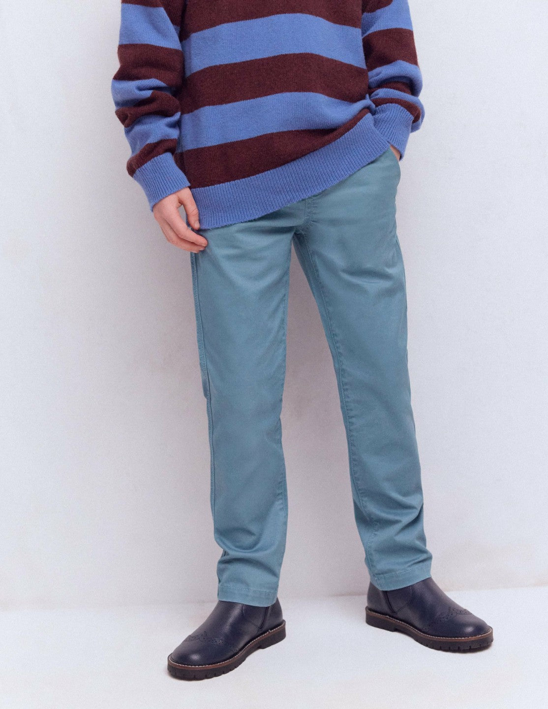 Slim Pull-on Pants-Bering sea / Boden