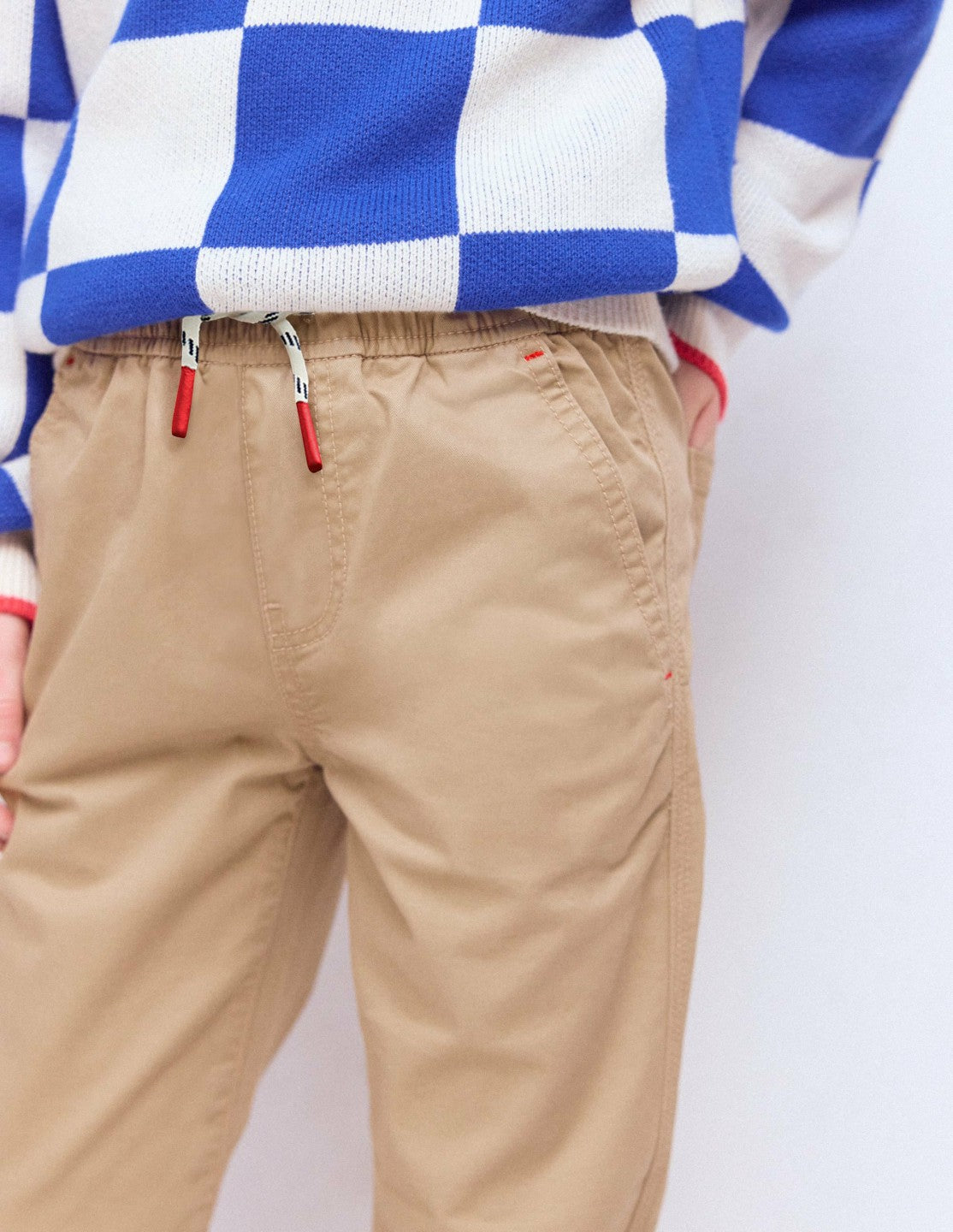 Slim Pull-on Pants-Greige / Boden Sale