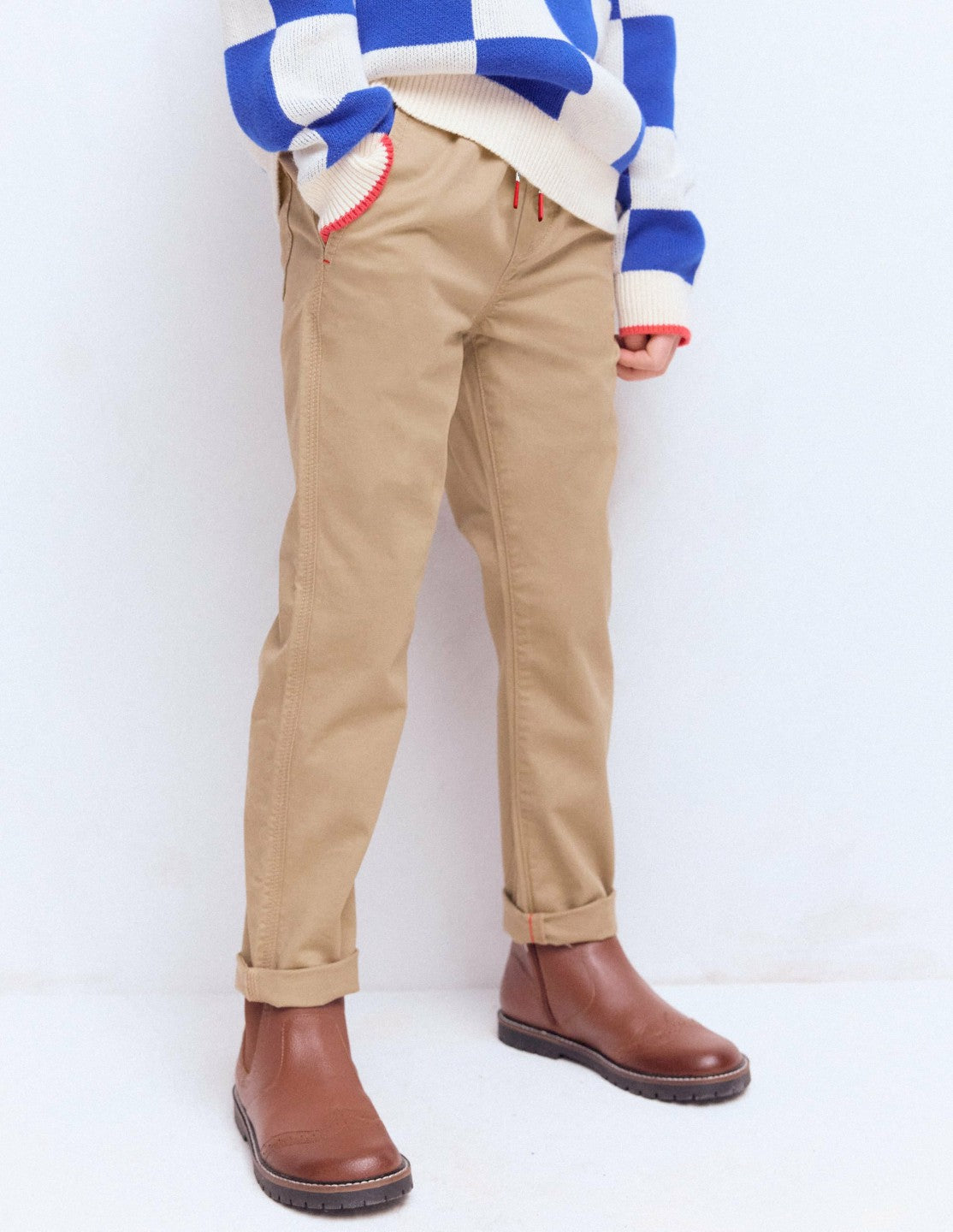 Slim Pull-on Pants-Greige / Boden Sale