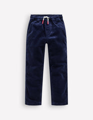 Slim Pull On Trousers-College Navy Cord / Boden