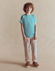 Relaxed Straight Jeans-Blue and Red Stripe / Boden Discount