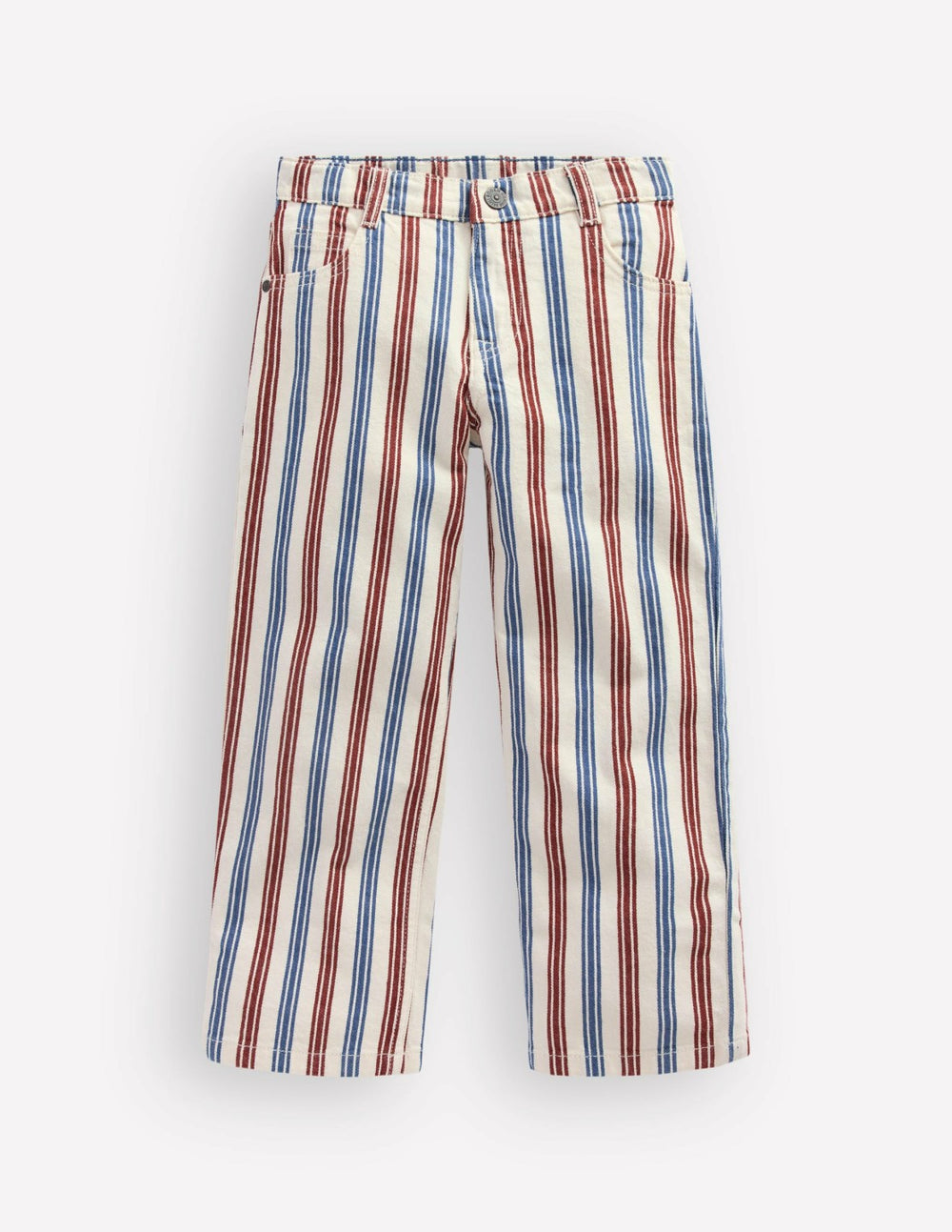 Relaxed Straight Jeans-Blue and Red Stripe / Boden Discount