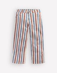 Relaxed Straight Jeans-Blue and Red Stripe / Boden Discount
