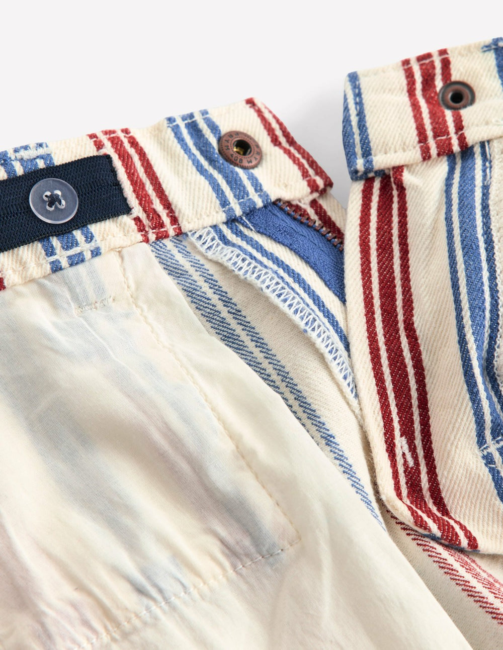 Relaxed Straight Jeans-Blue and Red Stripe / Boden Discount